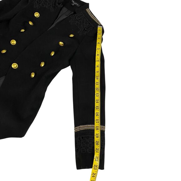 Romeo Juliet Blazer Womens Sz 4 Black Jacket Office Military Toy Soldier Office - Picture 15 of 16